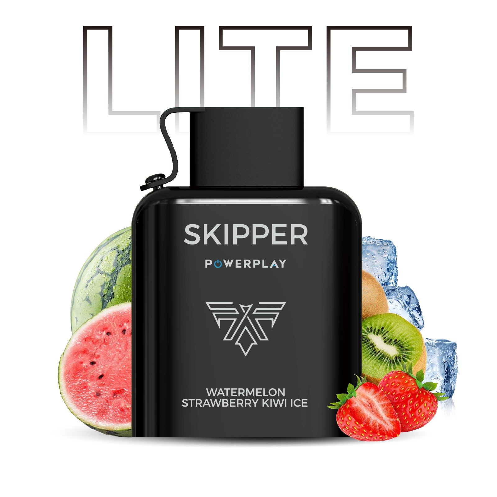 WATERMELON STRAWBERRY KIWI ICE SKIPPER POWERPLAY LITE POD WATERMELON STRAWBERRY KIWI ICE SKIPPER POWERPLAY LITE POD